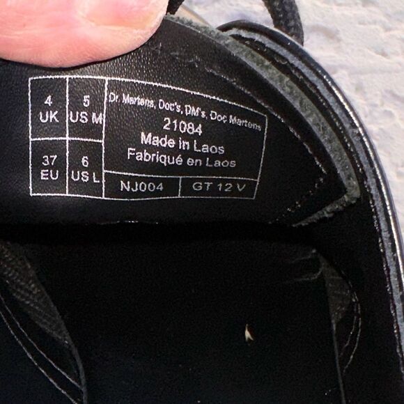 Dr. Martens 1461 Quad Platform Oxfords Black Smooth Leather NEW - Picture 6 of 8